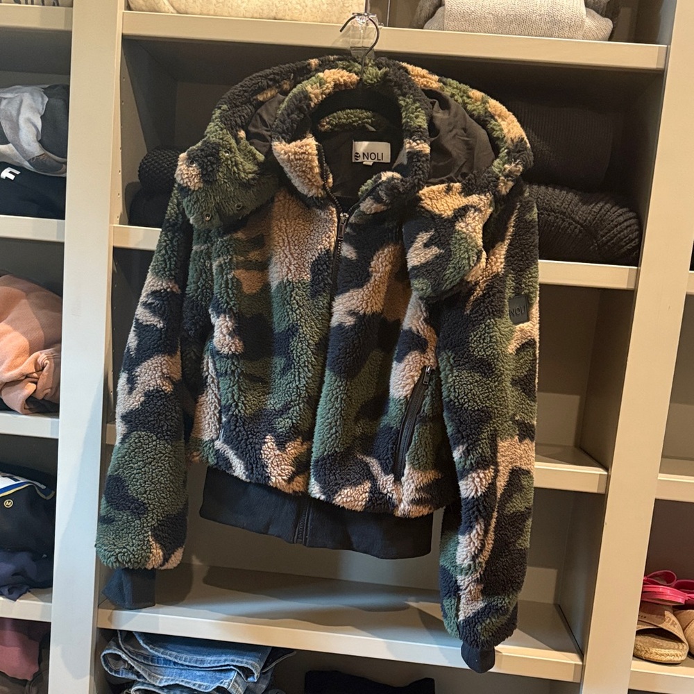 Noli Green and Black Teddy Jacket